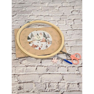 Embroidery Kit Beautiful Winter Village Scene, All Parts Included, NIOP (23)